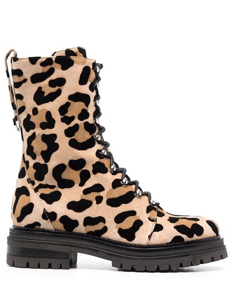 prada leopard print combat boots